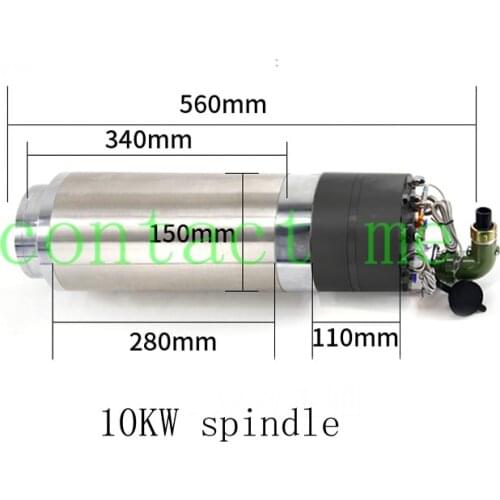 10KW 3000-18000rpm automatic tool change spindle, engraving machine, BT40 metal engraving and milling, pneumatic water cooling
