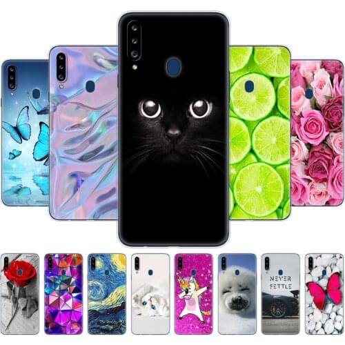 Case For Samsung Galaxy a20s Case Galaxy a20s Case Silicone Bumper For Samsung A20s A 20s a207 SM-a207f Cover Soft Fundas flower