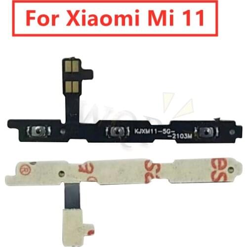 For Xiaomi Mi 11 5G Power Volume Side Key Button Flex Cable ON OFF Switch For Xiaomi Mi 115g Flex Cable Replacement Repair Parts