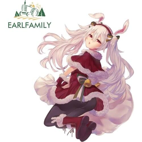 EARLFAMILY 13cm x 10.1cm for Laffey Azur Lane Car Stickers Personality Cute Decals Creative Motorcycle Trunk Decor Car Goods