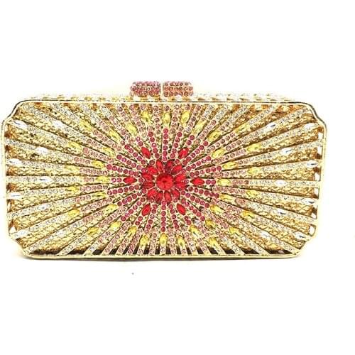 Elegant women evening party handbag diamonds luxury box clutches ladies designer crystal purses bridal wedding party purses