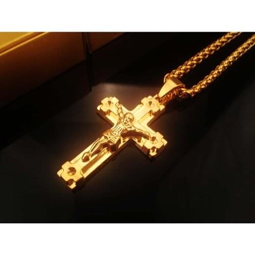 Christian Cross Religious Pendant Necklace