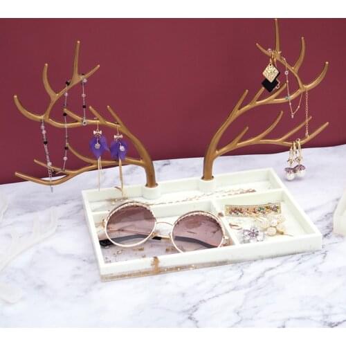 Crystal Silicone Mold Big Antlers Tree Shoal Jewelry Necklace Earrings Display Desktop Folder Table Storage DIY Resin Mold