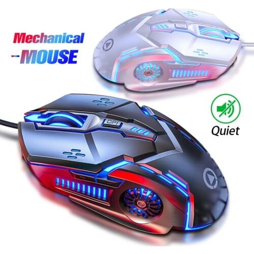 Gaming Mouse Mute Gamer Mice 6D 3200 DPI Adjustable Luminous LED USB Computer Mouse For Laptop PC Mechanical High Speed Mouse