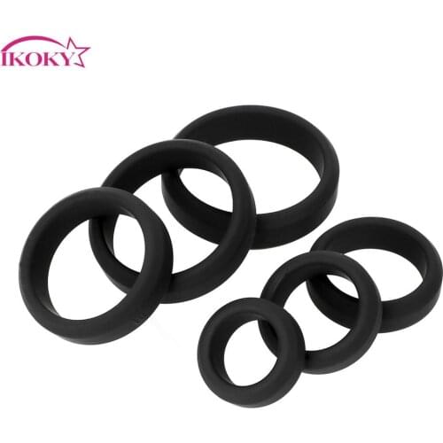 IKOKY Sex Product Cock Ring Adult Products Delay Ejaculation Penis Ring Silicone Sex Toys for Men