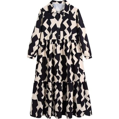 JC·KILIG 2021 Black Angel Print Dress B1788