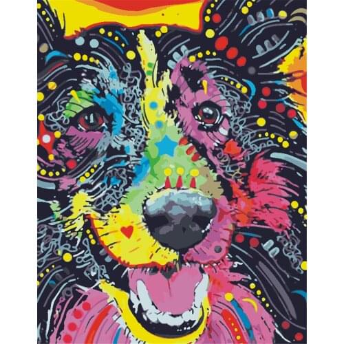 Peekaboo Love Painting By Numbers Fox Animal Oil Painting Wall Art Coloring By Numbers On Canvas Kits Handpainted Gifts