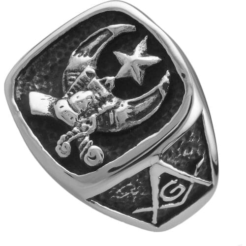 Punk Rock Style Stainless Steel Ring Star Finger Ring For Men Women Vintage Jewelry