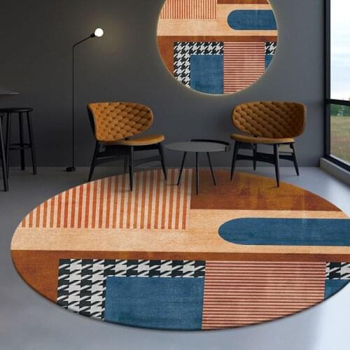 Abstract Art Print Tree Pattern Round Rugs Nordic Style Living Room Rug Coffee Table Coffee Carpet Bedroom Decor Area Floor Mat