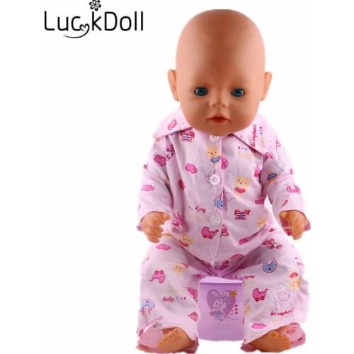 LUCKDOLL Handmade Jumpsuit Fit 18 Inch American&43 CM Baby Doll Clothes Accessories,Girls Toys,Generation,Birthday Gift