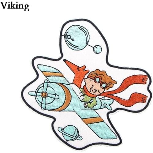 Cartoon Little Prince Patches Cute Fabric Stickers Iron On Embroidered Patch Jacket Badge Appliques For Clothing Diy Patch G0699