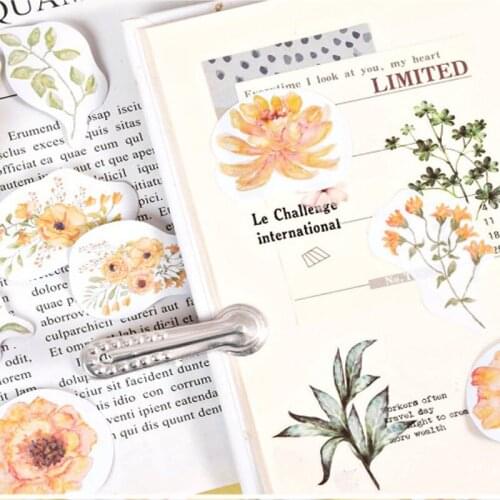 46pcs Flowers Blooms diary planner Stickers Stationery DIY Diary Album Planner Stickerskids gift