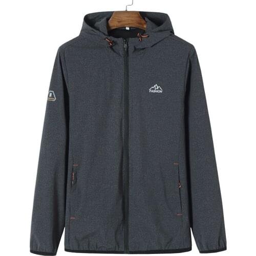 10XL 8XL Plus size Spring Autumn New Fashion Slim Fit Young Men Hooded Jacket Thin Jackets Brand Casual Windbreaker Top Quality