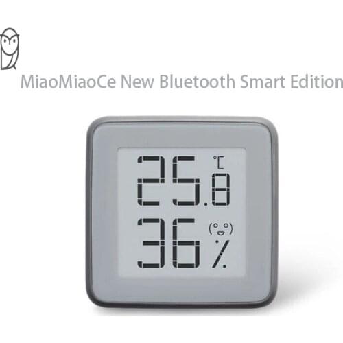 New MiaoMiaoCe E-Ink Screen Smart BT2.0 Thermometer Hygrometer Works with Smart App Home Gadget Tools Moisture Smart Connect