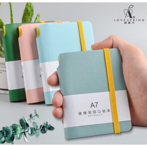 2021 planner A7 notebook mini portable business notebooks and journals notebooks for students A6 note book Pen Insert
