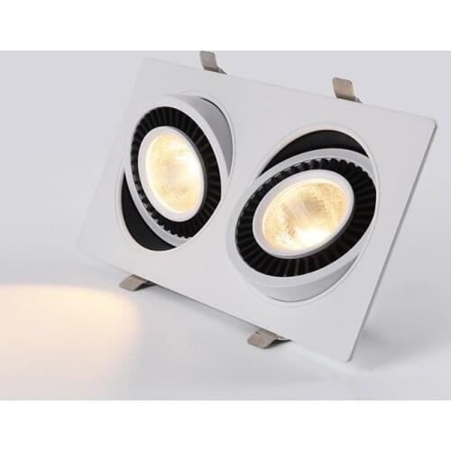 Dimmable Led Downlight Single / Double Downlight Adjustable Angle For Living Room Bedroom Kitchen Ceiling Lamp