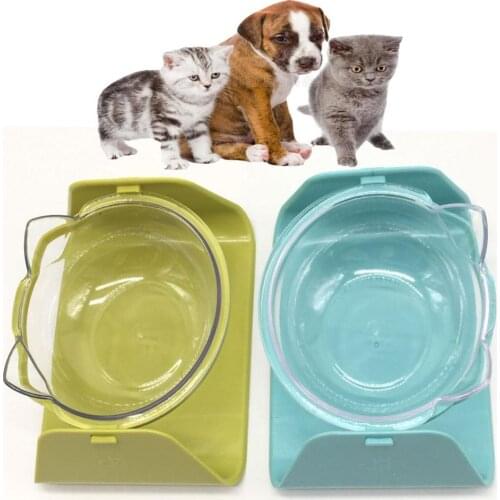 Pet Cat Non-slip Bowl Kitten Protect Neck Feeders Dog Puppy Adjustable Inclinable Food Water Dish Cat Bowls Pets Supplies