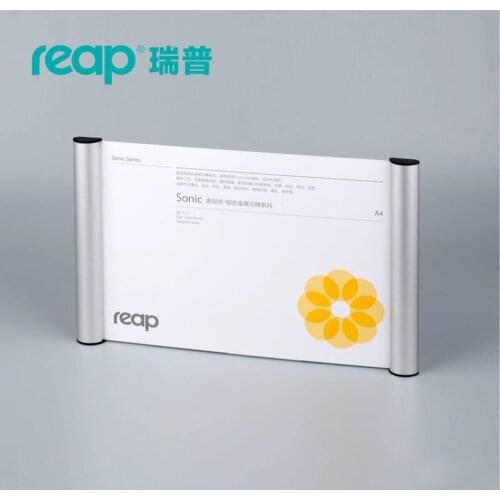 Reap 3115 5-pack Sonic Aluminium A4 Landscape Indoor Horizontal Wall Mount Holder Display Info Poster Door Sign