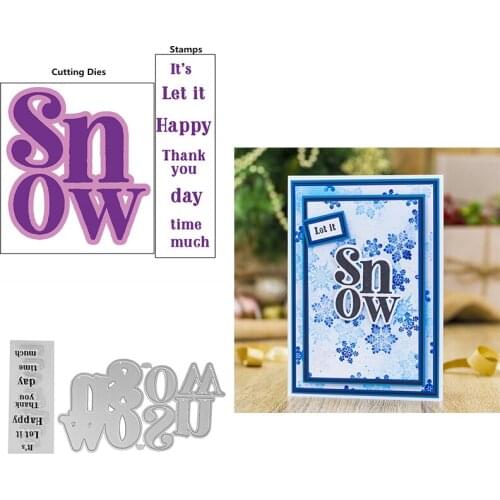 NOEL SNOW MERRY Words Combination Series Metal Cutting Dies For New DIY Scrapbooking Album New Craft Embossing Cards 2020