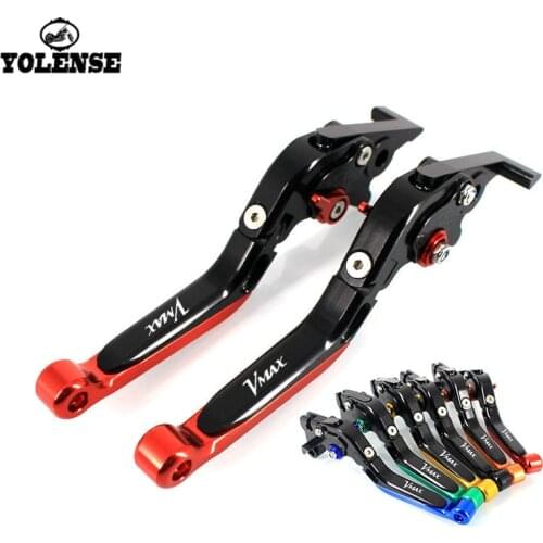 LOGO VMAX For YAMAHA V-MAX 1700 VMAX 1700 VMAX1700 2009-2016 Motorcycle Accessories Folding Extendable Brake Clutch Levers