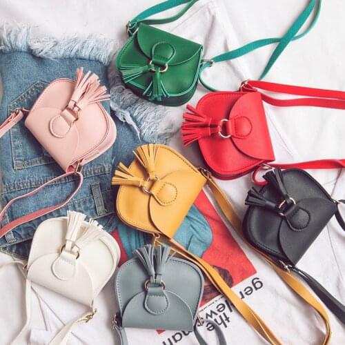 2020 Baby Summer Clothing Women Girls Fashion Small Shoulder Bag Leather Waist Bag Solid Tassel Handbag Ladies Wholesale Gifts