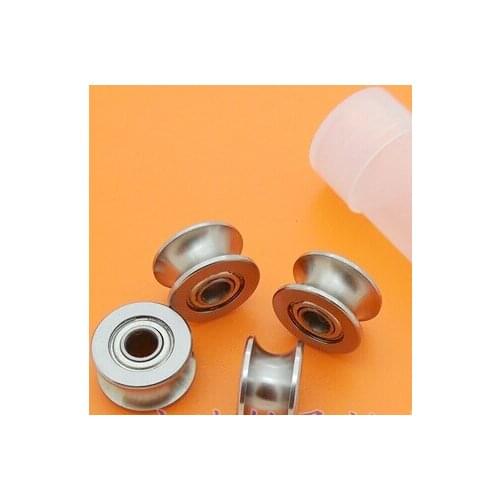 100pcs U624ZZ U groove deep groove ball bearing 4x13x7mm for 5.5mm shaft carbon steel