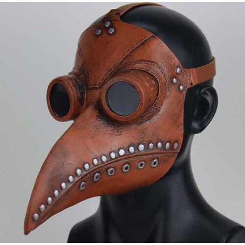 Plague Doctor Mask Steampunk Cosplay Bird Beak Long Nose Latex Masks Masquerade Carnival Halloween Party Props 06