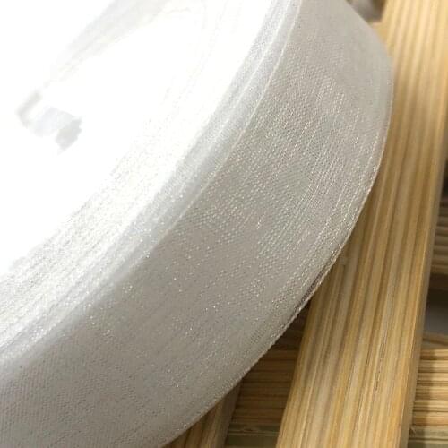 1 roll (50yards) 1" transparent white organza ribbon wedding party wedding decoration weaving gift box packing belt DIY