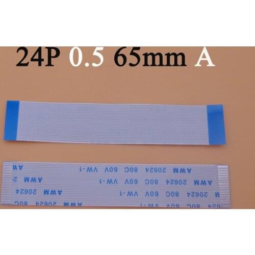 10pcs 24 pin Flat Switch Ribbon Flex Cable Power Button 24pin 0.5mm 6.5cm forward reverse direction 24P Ribbon Flex Cable