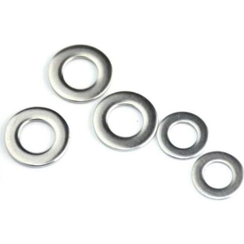 100pcs 304 stainless steel flat machine washer plain gaskets shim multiple sizes M3/4/5/6/8 NEW wholesale price