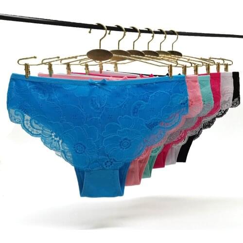 12 PCS/Lot Panties for Woman Underwear See Through Briefs Ladies Sexy Lace Lingerie Pantys Patchwork Style Underpants Intimates