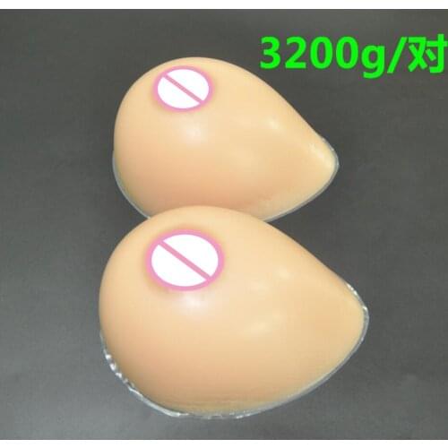 3200 g/pair 48E/50DD/52D Silicone Breast forms Mastectomy Artificial Silicone Fake Breast For Crossdressers And Transvestites