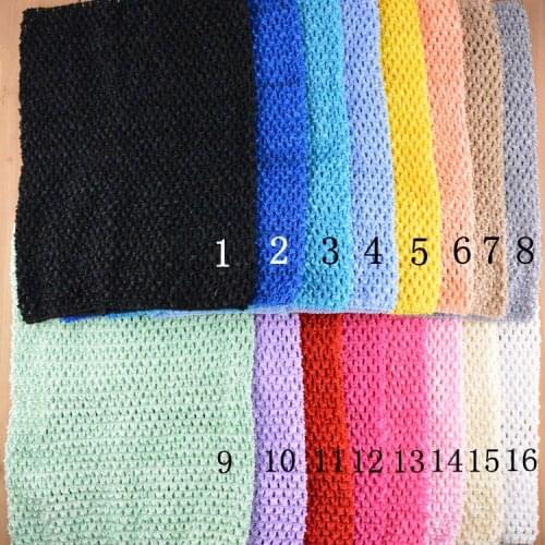 5P s 12inch Big Crochet Tops Tube Wwaistband Candy Chest Wrapped Children Wrapped Chest Breast Wrapped Headband Hairband Dress