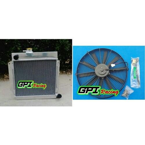ALUMINUM RADIATOR +FAN FOR BMW 02 E10 2002/1802/1602/1600/1502 TII/TURBO AT/MT