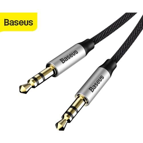 Baseus 3.5mm Jack Placcato in Oro Cavo Audio Jack Da 3.5mm Maschio Audio Panno Cavo Aux for Samsung Cuffie Beats altoparlante