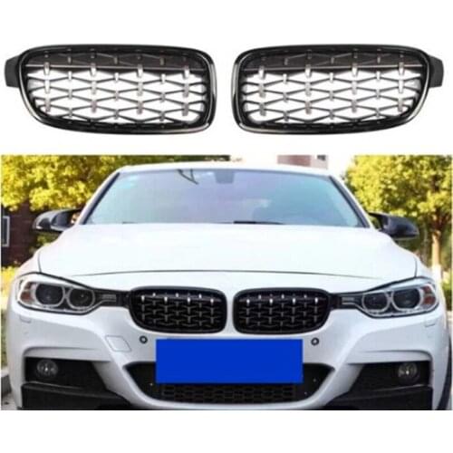 Car Bumper Diamond Kidney Grille Racing Grilles Car Front Grill For BMW 3 Series F30 F31 F35 2012-2018