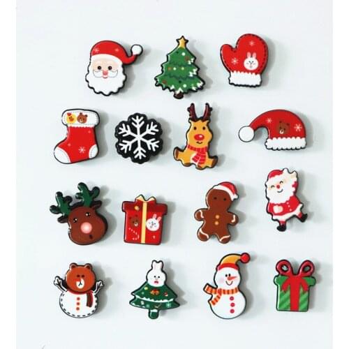 Free Shipping (15pcs/lot) Cute Christmas Style refrigerator magnets Cute message magnetic sticker X-Max Decoration Kids Gifts