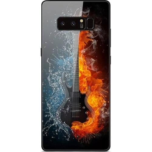 For Samsung Galaxy Note 8 Phone Case Tempered Glass Case Back Cover Series 1