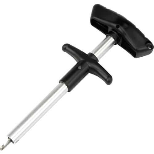 CrazyShark Aluminum Fish Hook Remover Portable T Type Hook Detacher Decoupling Device Fishing Tool Tackle Squeeze-Out 6.7in/17cm