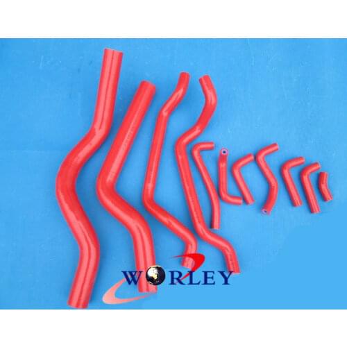 For MITSUBISHI ECLIPSE DSM 4G63T 1G 1990-1994 RED Silicone Radiator Heater Hose