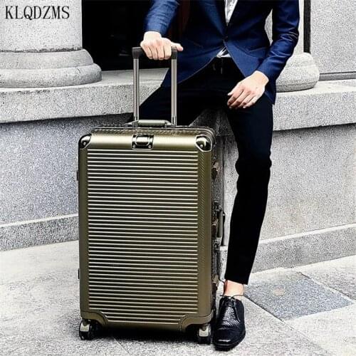 KLQDZMS 20’’24’’26’’29 Inch large Capacity Travel Suitcase On Wheels PC Fashionable Spinner Rolling Luggage Cabin Rolling Bag