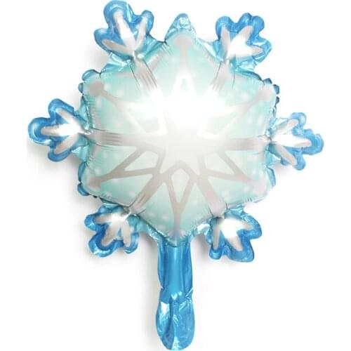 KAMMIZAD 10pcs/lot mini snowflake foil balloons Ice and snow festival balloon birthday party decorations globos