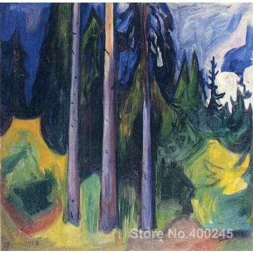 Forest Paintings by Edvard Munch modern art High quality Hand painted