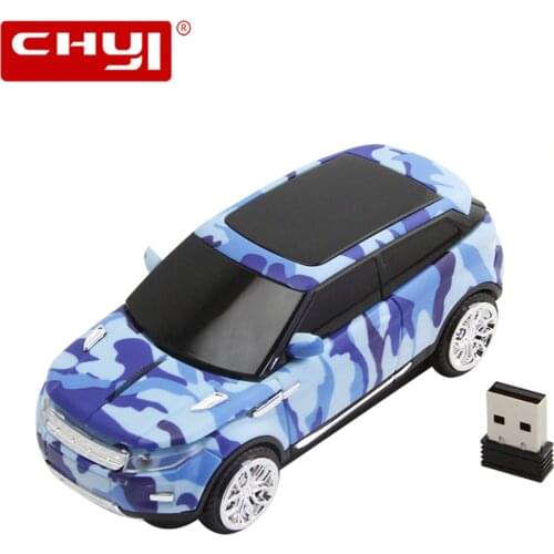 CHYI 2.4G Wireless Optical Mouse 1600DPI Ergonomic Gaming Mice Mini Car Design Computer Mouse with USB Receiver For Laptop PC