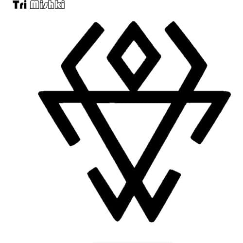 Tri mishki HZX1387 Chernobog Slavic God symbol car sticker Vinyl Decals Waterproof sticker on Car Body Rear Window