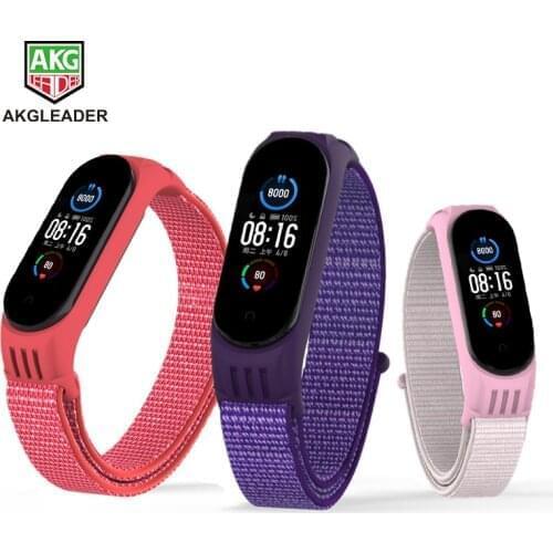 Nylon Strap for Xiaomi Mi band 4 3 replaceable Bracelet Mi band 5 band4 corea Wristband Breathable Bracelet for Xiomi Miband 3 4