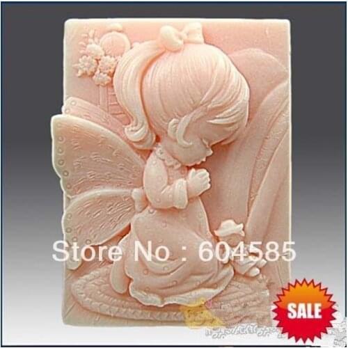 New 3.3" Praying Angel Craft Art Silicone Soap mold Craft Molds DIY
