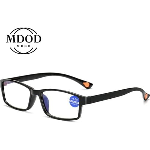 Mens Ultralight Anti Blue-Ray Reading Glasses TR90 HD Thin Material Frame Hyperopia Reading Glasses +1.0 To +4.0