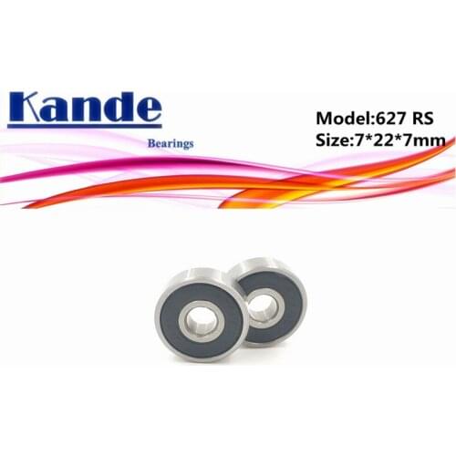 Kande Bearings 627 ABEC-5 627 2RS 6272RS Miniature Deep Groove Ball Bearing 7x22x7mm 627RS 627 RS