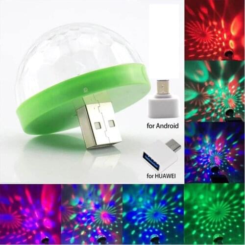 Portable Mini USB LED Light Stage Magic DJ Disco Ball Lamp Indoor Home Party USB To Android Phone Disco Light